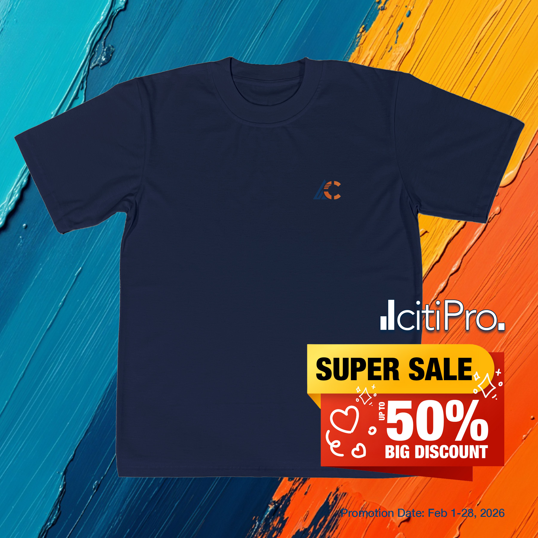 CITIPRO-navy Drift Active Heavy White